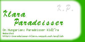 klara paradeisser business card